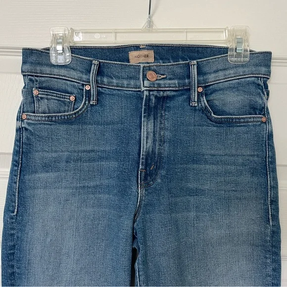 Mother Lil Outsider Sneak Bootcut Jeans Flag Me Down Size 28 Petite - Picture 6 of 10